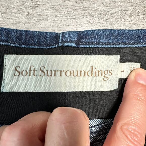 Soft Surroundings Ultimate Denim Pull-On Slim Leg Jeans Blue Large - Picture 7 of 13
